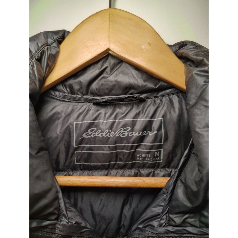 Eddie Bauer EB650 Down Puffer Vest Women’s M Black Quilted Gorpcore Vest - Picture 2 of 8